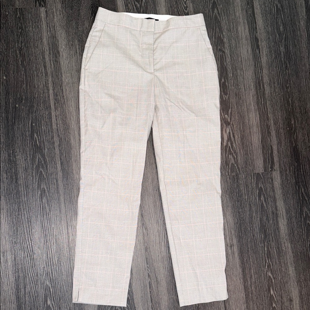 Zara Gray and Pink Checkered Pants